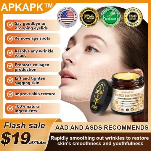 APKAPK™ Botox Bee Venom Wrinkle Removal Cream--Made and Shipped from the USA✅Last Day Promotion 80% OFF